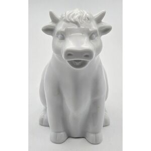 Studio Nova Porcelain Sitting Cow Creamer Pitcher White Farmhouse Kitchen Decor